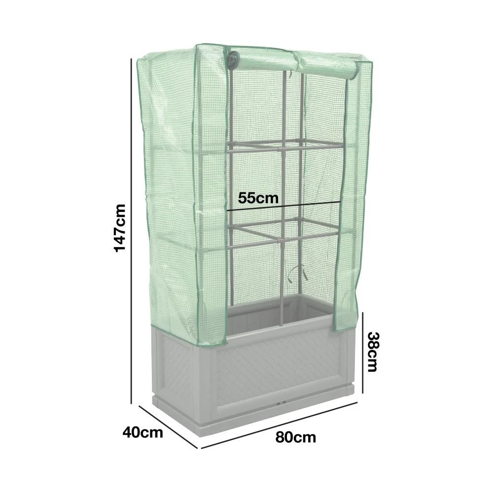 Woodside Garden Plant Bed Trough, Herbs/Veg/Flowers/Tomato Greenhouse + PE Cover 7 Woodside Garden Plant Bed Trough, Herbs/Veg/Flowers/Tomato Greenhouse + PE Cover - Image 5
