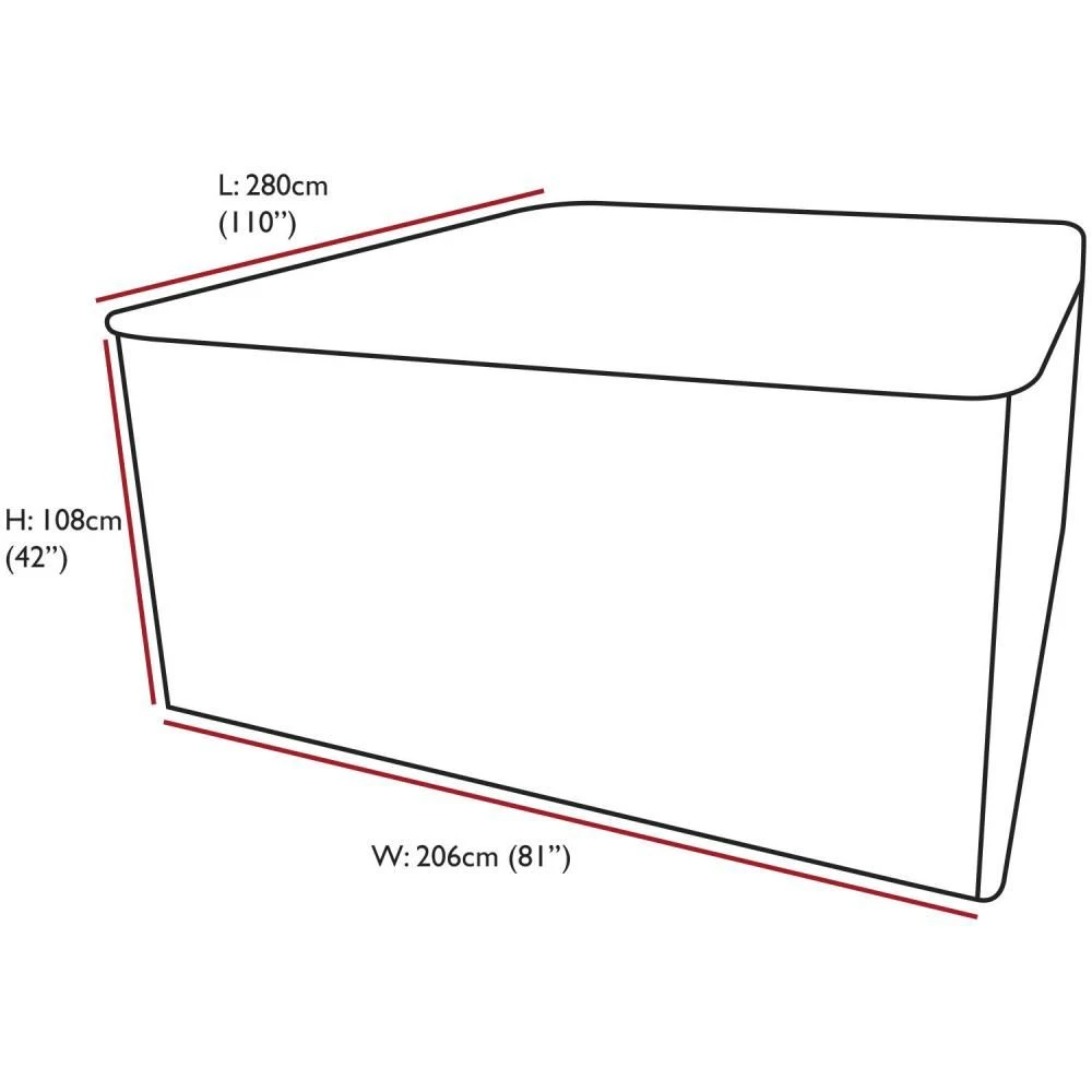 Oxbridge Grey 8-10 Seater Rectangle Waterproof Outdoor Garden Patio Set Furniture Cover 4 Oxbridge Grey 8-10 Seater Rectangle Waterproof Outdoor Garden Patio Set Furniture Cover - Image 2