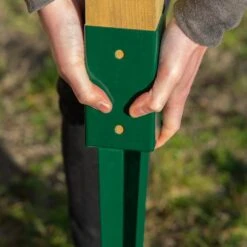 Woodside Steel Fence Post Holders/Ground Stakes, 75mm/3” Square (pack Of 4) -ALA Garden Shop 0TR21LELE2L