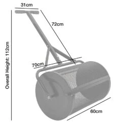 Woodside 24” Garden Grass Lawn Compost/Manure/Peat Moss Spreader Roller -ALA Garden Shop 0XNSG0YS2KJ