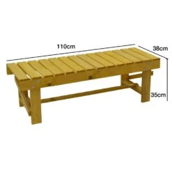 Woodside 2 Seater Garden Patio Bench, Outdoor Wooden Loveseat, Hard Pine Wood 15 Woodside 2 Seater Garden Patio Bench, Outdoor Wooden Loveseat, Hard Pine Wood -ALA Garden Shop 1JSXOG1RFH5