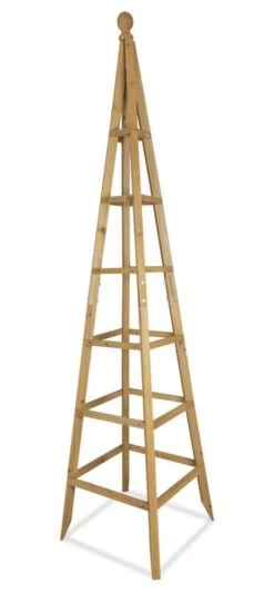 Woodside Wooden Garden Obelisk Pyramid Plant Support Trellis Climbing Frame -ALA Garden Shop 1NAH0Z2LQRX