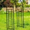 Woodside Northwold Metal Garden Arch, Traditional Decorative Archway For Paths/Entrances