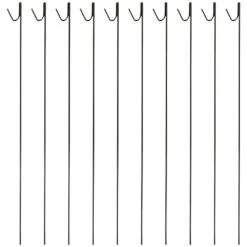 Woodside Pack Of 10 8mm X 135cm Metal Barrier Safety Netting Fence Pins/Stakes