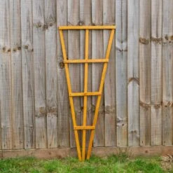 Woodside 1.2m Wooden Garden Fan Trellis, Climbing Plant/Flower Support- 2 Pack