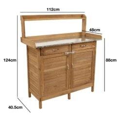 Woodside Fritton Potting/Planting Bench With Cabinet, DIY Workstation Table -ALA Garden Shop 2D1AGYD4GBH