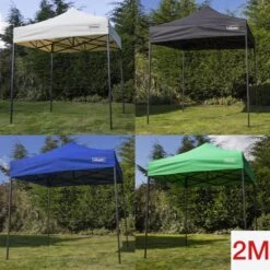 New Products 7 Woodside 2x2m Fully Waterproof, Heavy Duty Pop Up Gazebo + Carry Bag & Sand Bags
