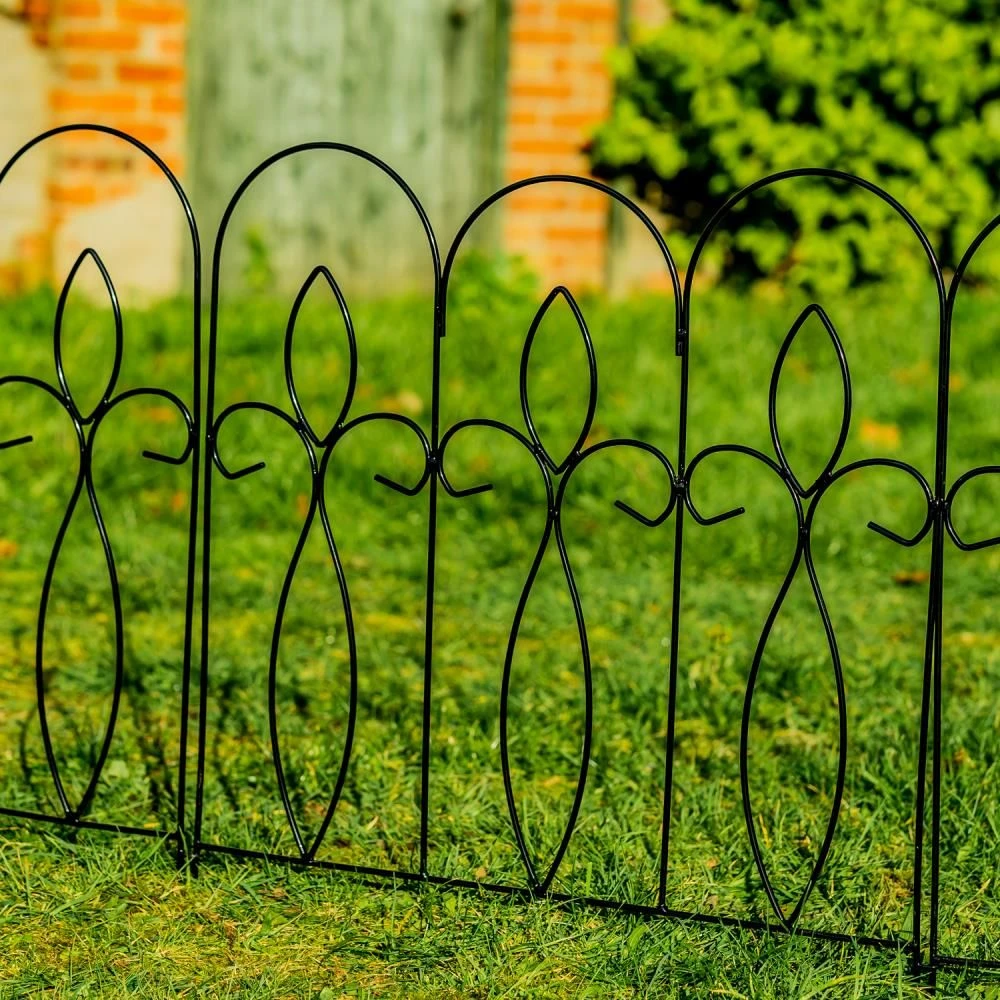 Woodside Felbrigg Metal Garden Border Edging, Outdoor Lawn Fencing, 3m Total Length, Pack Of 5 5 Woodside Felbrigg Metal Garden Border Edging, Outdoor Lawn Fencing, 3m Total Length, Pack Of 5 - Image 3