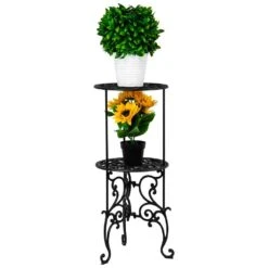 Woodside Heavy Duty Cast Iron Indoor/Outdoor Two Tier Plant Pot Display Stand 9 Woodside Heavy Duty Cast Iron Indoor/Outdoor Two Tier Plant Pot Display Stand -ALA Garden Shop 2PH3TSFFU3M