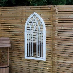 Woodside Truro XL Decorative Arched Outdoor Garden Mirror, W: 64cm X H: 117.5cm -ALA Garden Shop 34HNRJ3HPYB