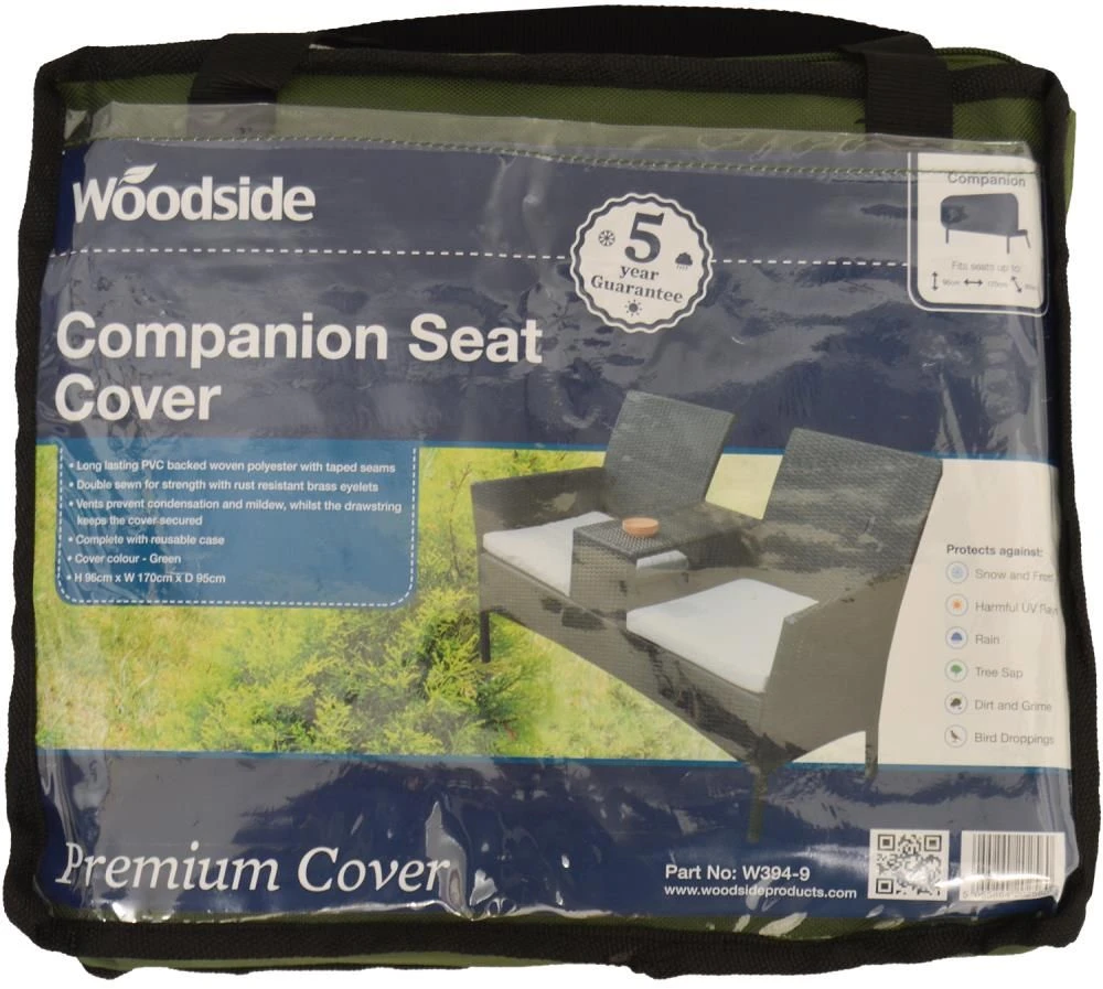 Woodside Waterproof Green Companion Seat Cover Garden Patio Furniture Set 4 Woodside Waterproof Green Companion Seat Cover Garden Patio Furniture Set - Image 2