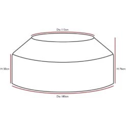 Woodside Green Waterproof Outdoor 8 Seater Round Picnic Table Cover -ALA Garden Shop 3AHWKJM5QSW