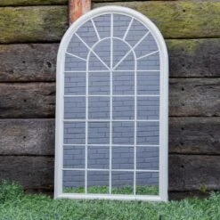 Woodside Redwick XXL Decorative Arched Outdoor Garden Mirror, H: 131cm X W: 75cm -ALA Garden Shop 3MXSDT5WPWV