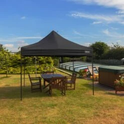 Woodside 3x3m Fully Waterproof, Heavy Duty Pop Up Gazebo + Carry Bag & Sand Bags -ALA Garden Shop 3Y5QCUQF2RT