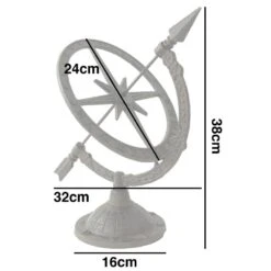 Woodside Decorative Cast Iron Traditional Antique Garden Table Sundial -ALA Garden Shop 413HJ2ANBST