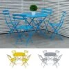 Woodside Wilby Folding Outdoor Bistro Metal Dining Set, Foldable Garden Table & Chairs -ALA Garden Shop 41OCK5GWK4F