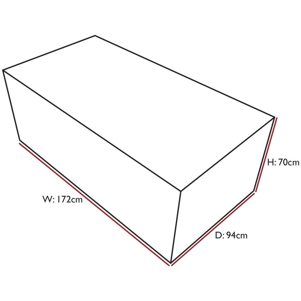 Woodside 6 Seater Rectangular Garden Patio Table Cover Furniture Waterproof 3 Woodside 6 Seater Rectangular Garden Patio Table Cover Furniture Waterproof - Image 2
