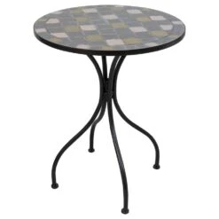 Woodside Mosaic Table & Chair Set -ALA Garden Shop 4JF4PSDNJYU