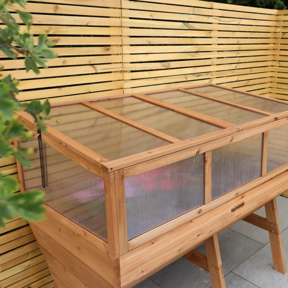 Woodside Raised Wooden Garden Planter + Cold Frame/Growhouse Plant & Veg Box, Large 150cm 6 Woodside Raised Wooden Garden Planter + Cold Frame/Growhouse Plant & Veg Box, Large 150cm - Image 4