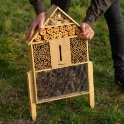 Woodside Standing Wooden Insect Hotel With Ground Stakes, Outdoor Bug/Bee House -ALA Garden Shop 4LOPMKYVO2D