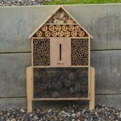 Woodside Standing Wooden Insect Hotel With Ground Stakes, Outdoor Bug/Bee House -ALA Garden Shop 5KRMSHE4BOY