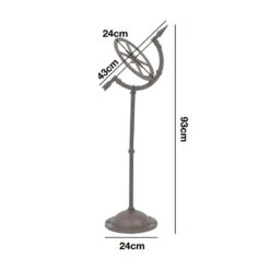 Woodside Cast Iron Garden Sundial, Antique Ornamental Outdoor Décor -ALA Garden Shop 5SEFD3BXKJT