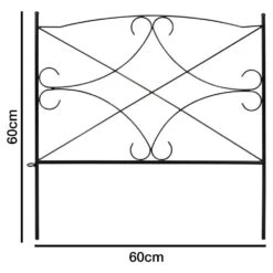 Woodside Hanworth Metal Garden Border Edging, Outdoor Lawn Fencing, 2.4m Total Length, Pack Of 4 12 Woodside Hanworth Metal Garden Border Edging, Outdoor Lawn Fencing, 2.4m Total Length, Pack Of 4 -ALA Garden Shop 5XUDSAUB2OM