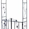 Woodside Lamas Decorative Metal Garden Arch With Gate -ALA Garden Shop A2ZJ1MMRFVV