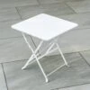 Woodside Indoor/Outdoor Folding Garden Side Table, Foldable White Coffee Table -ALA Garden Shop AJBFDTTNFAG