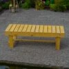 Woodside 2 Seater Garden Patio Bench, Outdoor Wooden Loveseat, Hard Pine Wood -ALA Garden Shop ALIITQYVMD5