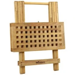 Woodside Belford Folding Walnut Wood Table -ALA Garden Shop ALU3LTYXSOM