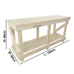 Woodside 1.8M Wooden Work Bench -ALA Garden Shop AY2LO0T3JZ1