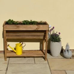 Woodside Thurne Raised Wooden Garden Bed Planter, Plants & Vegetable/Herb Box -ALA Garden Shop B1BQBZ21F05