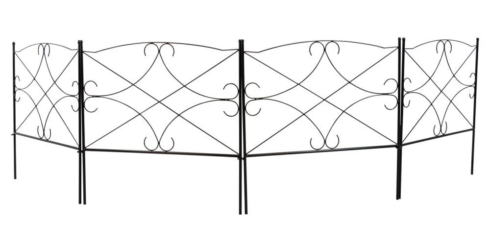 Woodside Hanworth Metal Garden Border Edging, Outdoor Lawn Fencing, 2.4m Total Length, Pack Of 4 8 Woodside Hanworth Metal Garden Border Edging, Outdoor Lawn Fencing, 2.4m Total Length, Pack Of 4 - Image 6