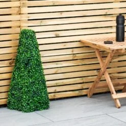 Woodside Topiary Obelisk Leaf Effect, Green 2ft Indoor Outdoor Decor (pack Of 2) -ALA Garden Shop BIEA5YI440X