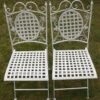 2 X Maribelle Folding Square Outdoor Garden Patio Chair White Floral Furniture