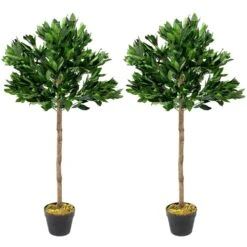 Woodside Artificial Topiary Bay Leaf Tree 4ft Indoor Outdoor Plant (pack Of 2) 11 Woodside Artificial Topiary Bay Leaf Tree 4ft Indoor Outdoor Plant (pack Of 2) -ALA Garden Shop BTC51FKV0V5