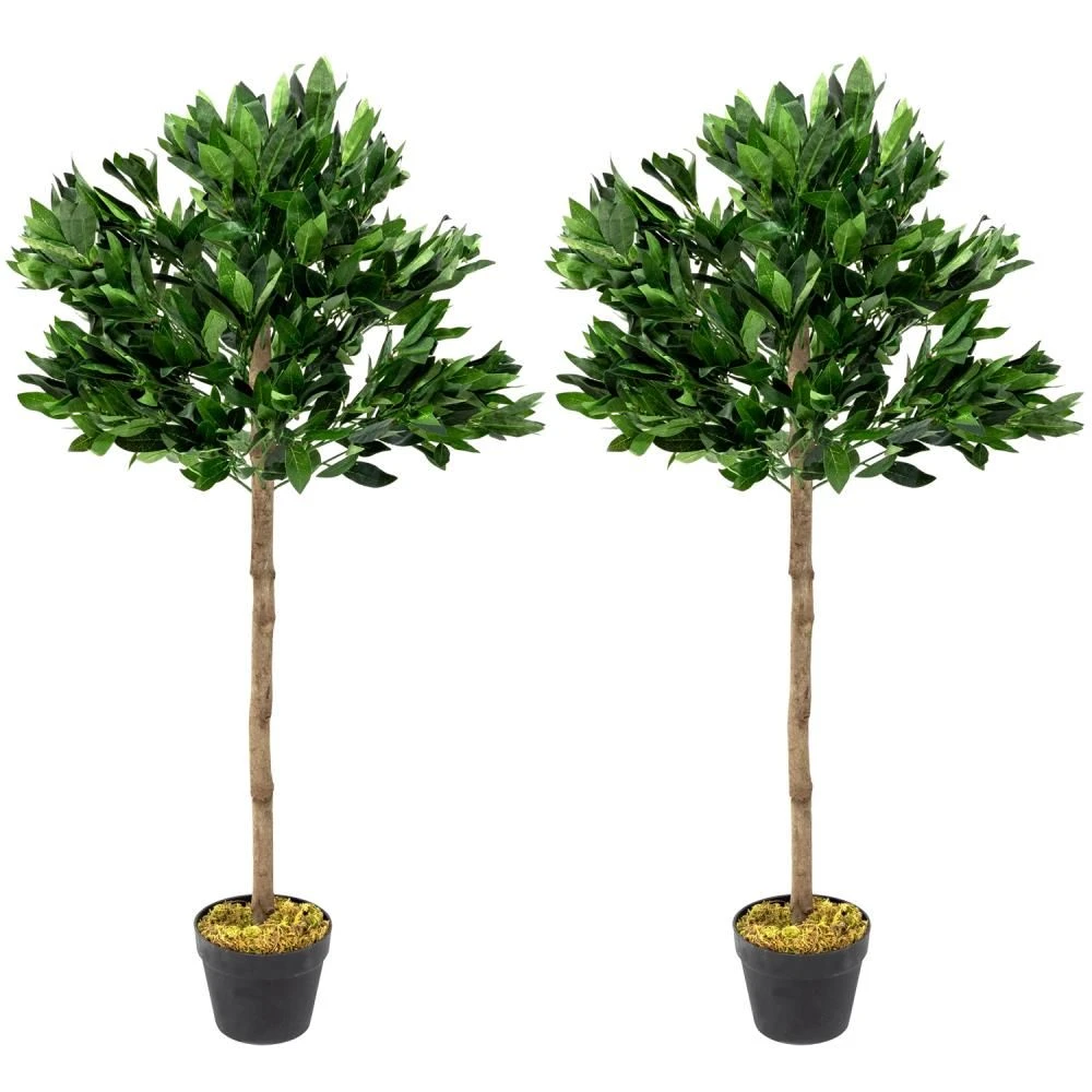 Woodside Artificial Topiary Bay Leaf Tree 4ft Indoor Outdoor Plant (pack Of 2) 6 Woodside Artificial Topiary Bay Leaf Tree 4ft Indoor Outdoor Plant (pack Of 2) - Image 4