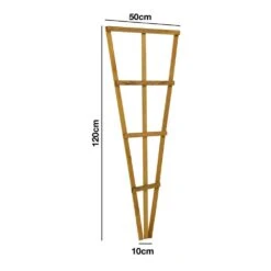 Woodside 1.2m Wooden Garden Fan Trellis, Climbing Plant/Flower Support- 2 Pack -ALA Garden Shop BU0QGBPKZCM