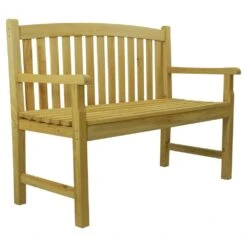 Woodside Narford Outdoor Wooden 2 Seater Bench Garden Patio Furniture -ALA Garden Shop C22FFQMWM0A