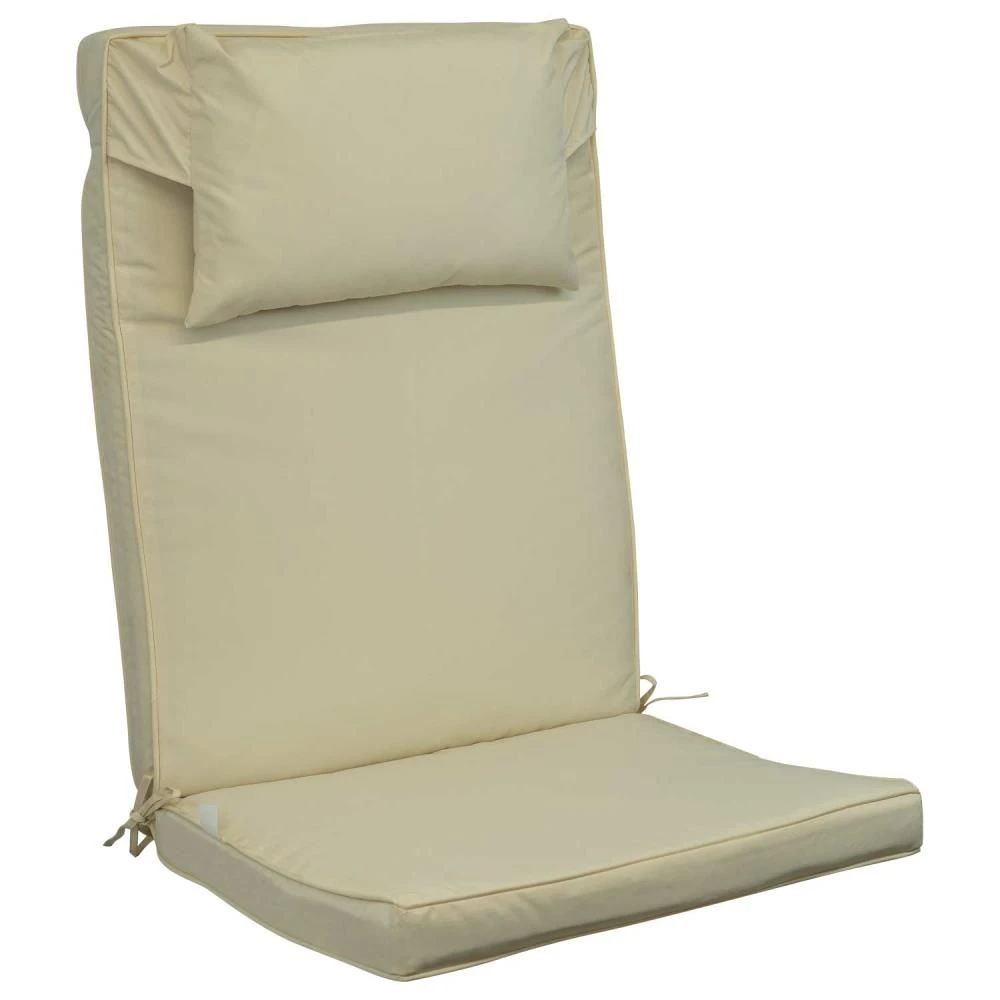 Woodside Luxury Outdoor Padded Seat & Back Cushion For Garden Adirondack Chair - BEIGE 3 Woodside Luxury Outdoor Padded Seat & Back Cushion For Garden Adirondack Chair - BEIGE