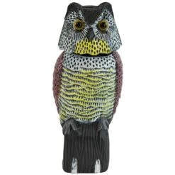 4 X Woodside Large Realistic Bird/Pigeon/Crow Owl Decoy With Rotating Head -ALA Garden Shop DKZ35CGCSUG