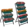 Woodside Drayton 3/5 Tier Metal Garden Planter Stand, Outdoor Plant Herb Display Shelves -ALA Garden Shop DODB0FISML3