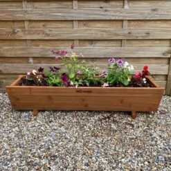 Woodside Sutton Wooden Garden Planter Plant/Flower Trough Container Box -ALA Garden Shop DX23CRTBTD4