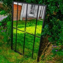 Woodside Yapton XL Decorative Rectangle Outdoor Garden Mirror W: 70cm X H: 105cm -ALA Garden Shop DYW5DKIDLQU