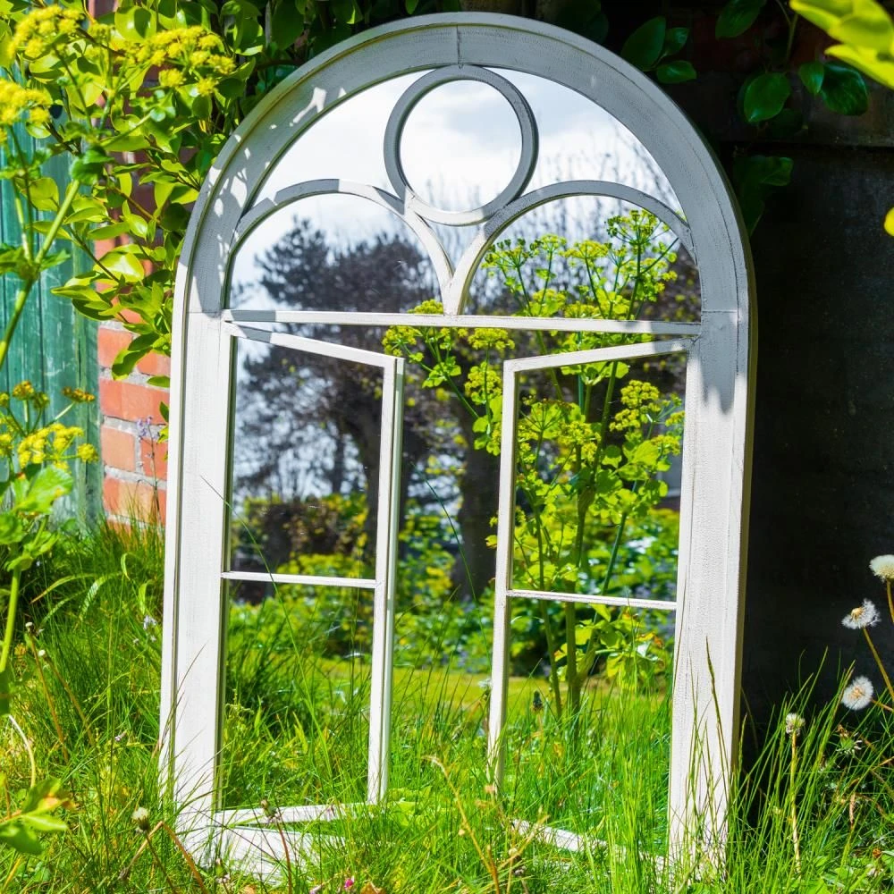 Woodside Acton Large Decorative Arched Outdoor Garden Mirror, 66.5cm X 97.5cm 4 Woodside Acton Large Decorative Arched Outdoor Garden Mirror, 66.5cm X 97.5cm - Image 2