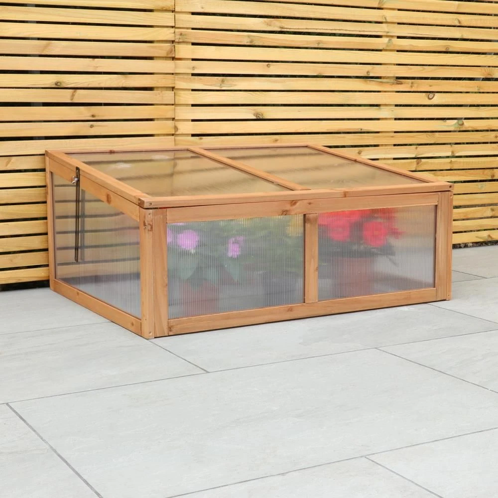 Woodside Outdoor Wooden Plant/Flower/Vegetable Cold Frame Growhouse, Medium 100cm 7 Woodside Outdoor Wooden Plant/Flower/Vegetable Cold Frame Growhouse, Medium 100cm - Image 5