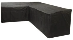 Woodside Black L Shape Outdoor Dining Waterproof Patio Set Cover Rattan -ALA Garden Shop EITQ1WSOEVE