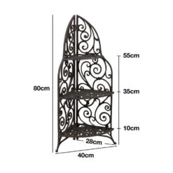 Woodside 3 Tier Cast Iron Indoor/Outdoor Heavy Duty Garden Plant & Flower Stand 11 Woodside 3 Tier Cast Iron Indoor/Outdoor Heavy Duty Garden Plant & Flower Stand -ALA Garden Shop EMDU1P1B5DL