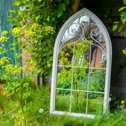 Woodside Selby XL Decorative Arched Outdoor Garden Mirror, W: 60.5cm X H: 111cm 12 Woodside Selby XL Decorative Arched Outdoor Garden Mirror, W: 60.5cm X H: 111cm -ALA Garden Shop ESR0HERUXEH